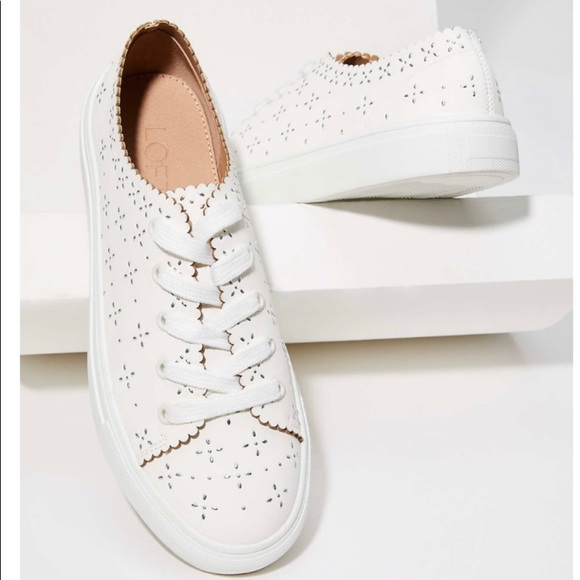 Studded Scalloped Lace Up Sneakers (Loft) - Picture 2 of 4
